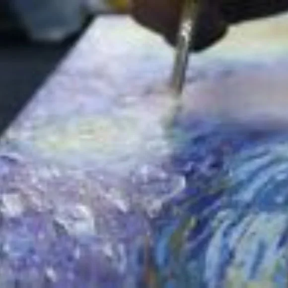 NEW!! HUGE 40"x60" Van Gogh Starry Night Canvas Wall Art Print HAND EMBELLISHED